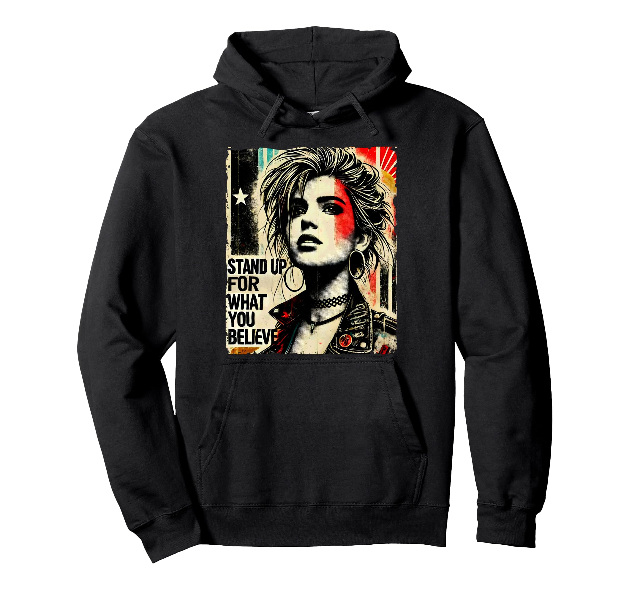 Punk Graffiti 90S Grunge Colorful Distressed Hoodie - Graphic Print Unisex - T-Shirt, Sweatshirt, Hoodie