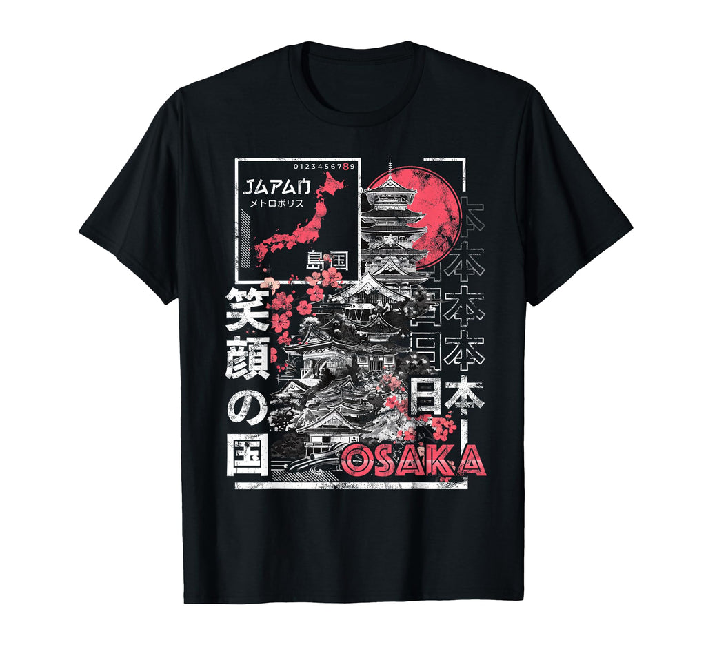 Osaka City 90S Japan Aesthetics 80S T-Shirt - Fun Novelty Design Men Women - T-Shirt, Sweatshirt, Hoodie