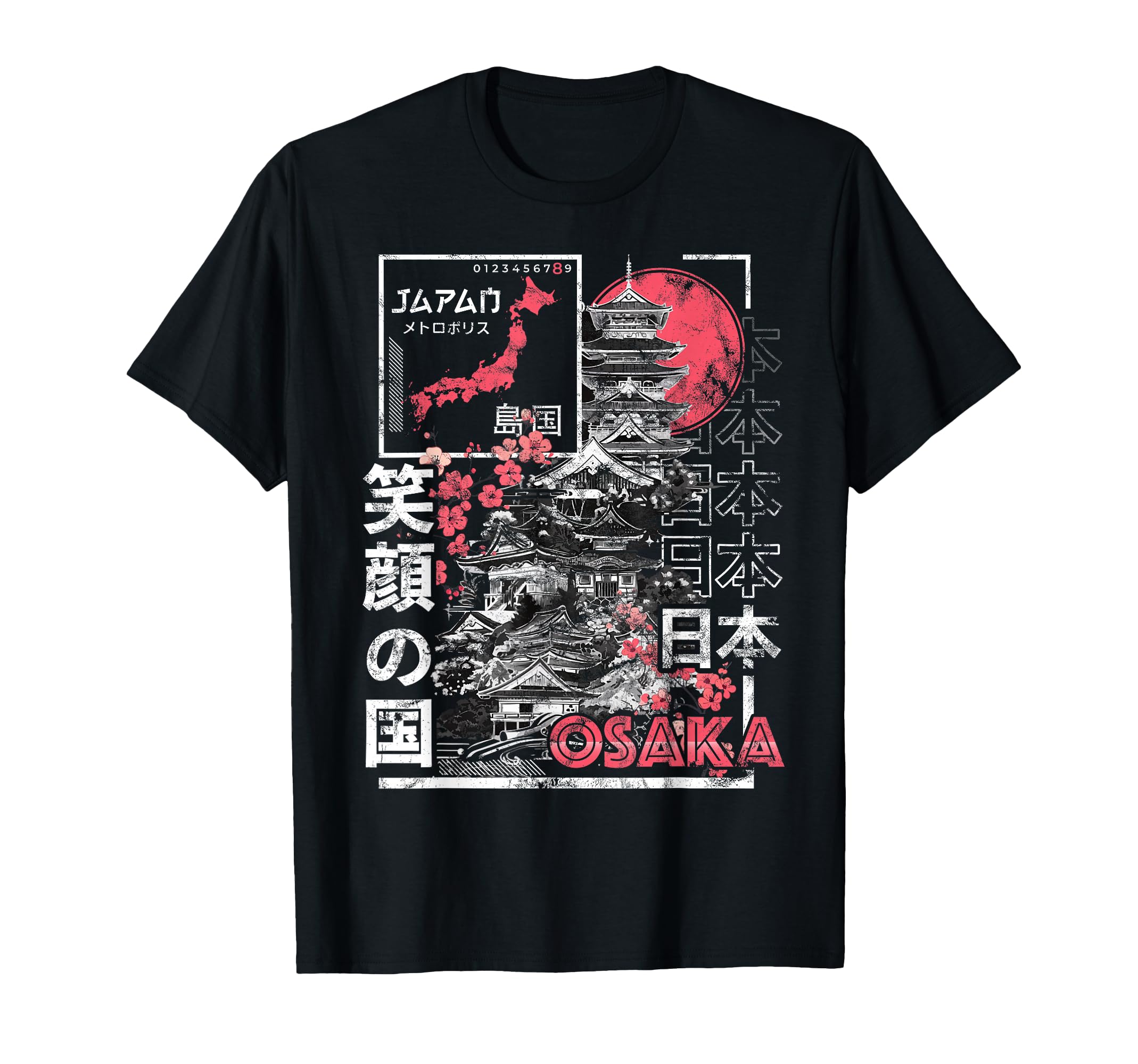 Osaka City 90S Japan Aesthetics 80S T-Shirt - Fun Novelty Design Men Women - T-Shirt, Sweatshirt, Hoodie