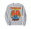 Totally 80S Roller Skater Skate Sweatshirt - Novelty Apparel for Adults - T-Shirt, Sweatshirt, Hoodie
