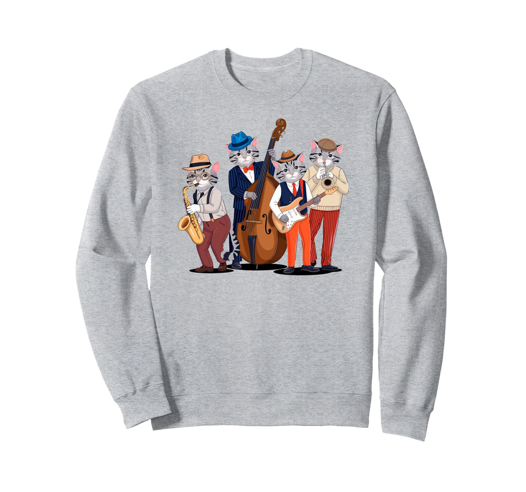 Cat Lover Cat Music Band Cats Musicians Sweatshirt - Unique Graphic Unisex - T-Shirt, Sweatshirt, Hoodie