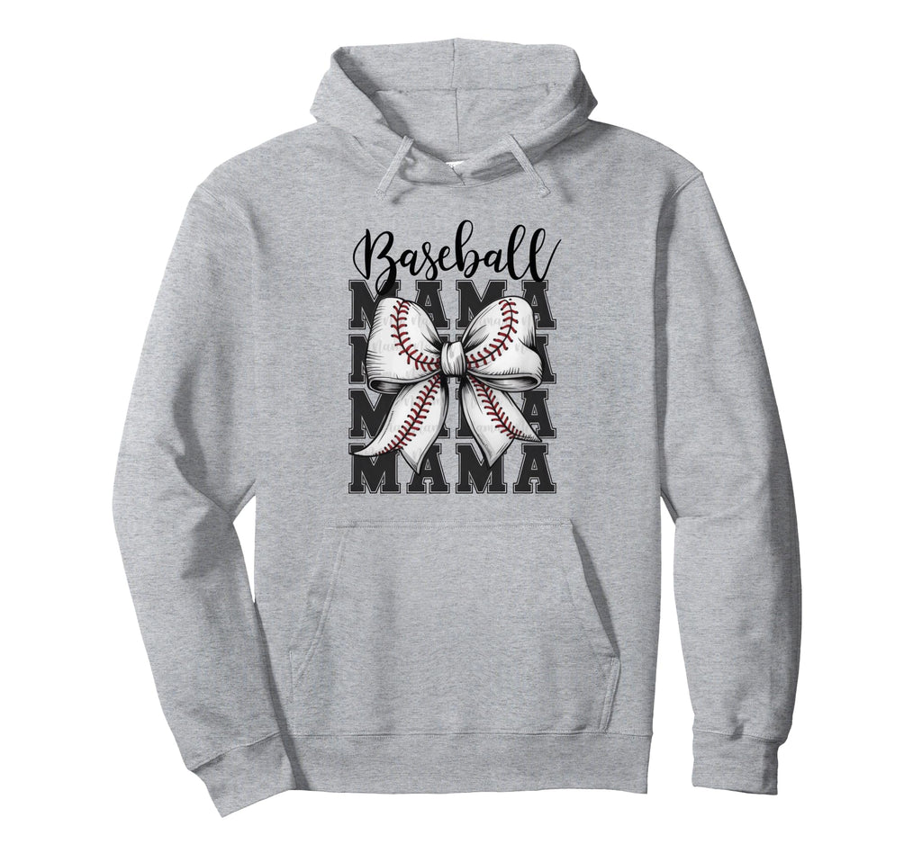 American Baseball Mom Mama Hoodie - Casual Everyday Wear Men Women - T-Shirt, Sweatshirt, Hoodie