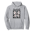 American Baseball Mom Mama Hoodie - Casual Everyday Wear Men Women - T-Shirt, Sweatshirt, Hoodie