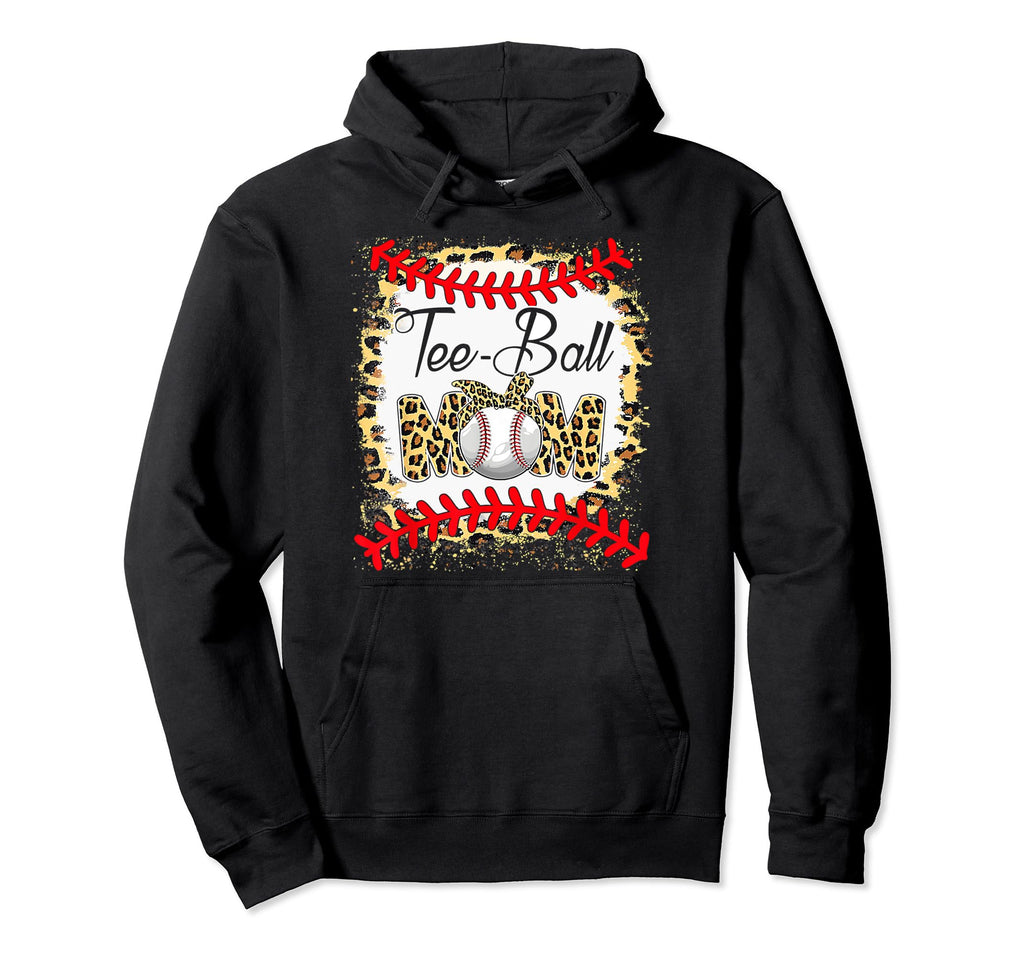 Funny Ball Mom Baseball Leopard Hoodie - Trendy Graphic for Adults - T-Shirt, Sweatshirt, Hoodie