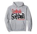 Cardinals School Spirit Game Day Softball Hoodie - Unique Graphic Unisex - T-Shirt, Sweatshirt, Hoodie