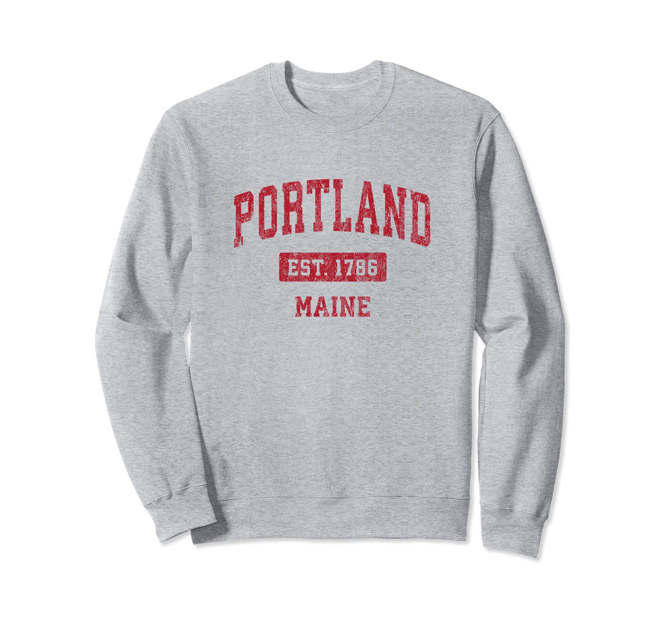 Portland Maine Me Sports Red Sweatshirt - Graphic Print for Adults - T-Shirt, Sweatshirt, Hoodie