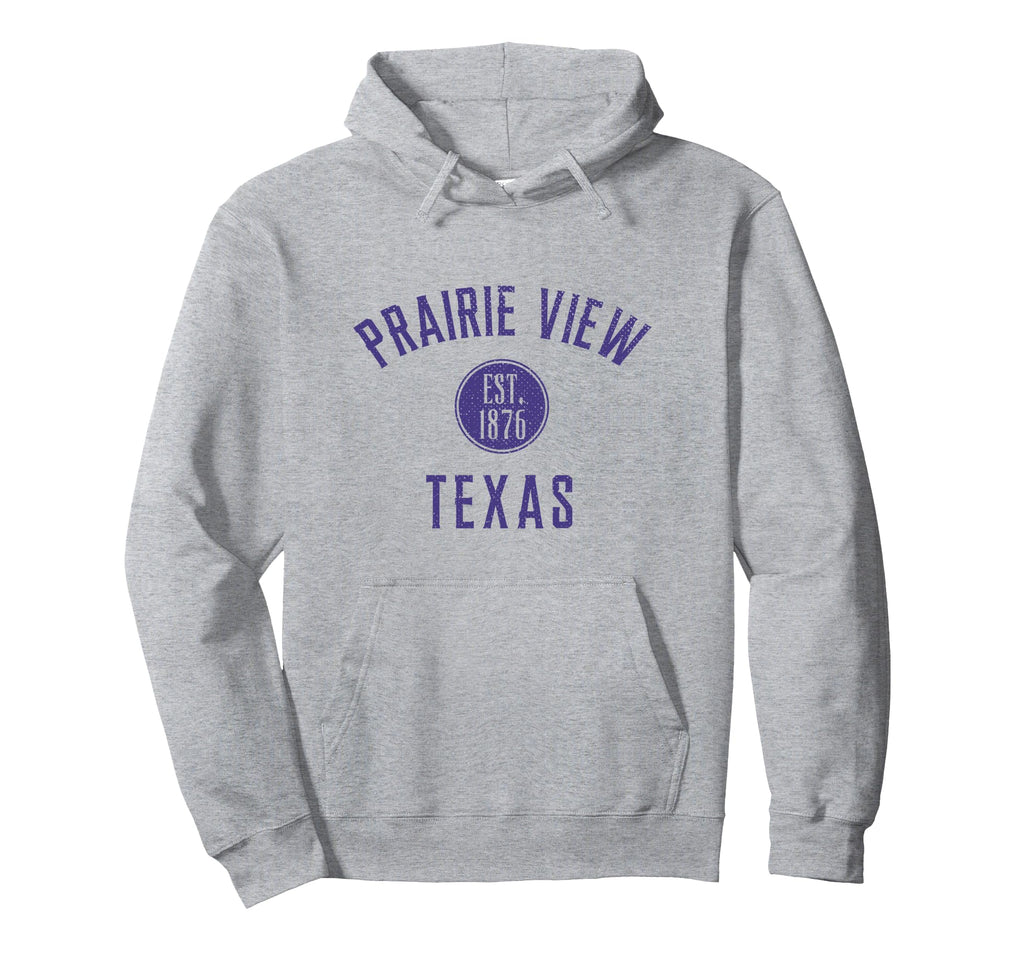 Prairie View Texas Varsity Distressed Hoodie - Novelty Apparel for Adults - T-Shirt, Sweatshirt, Hoodie