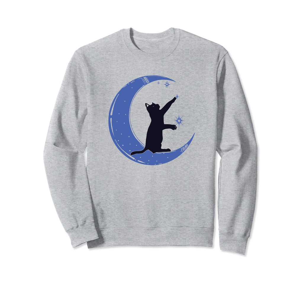Cat Moon Celestial Witch 90S Sweatshirt - Graphic Print for Adults - T-Shirt, Sweatshirt, Hoodie