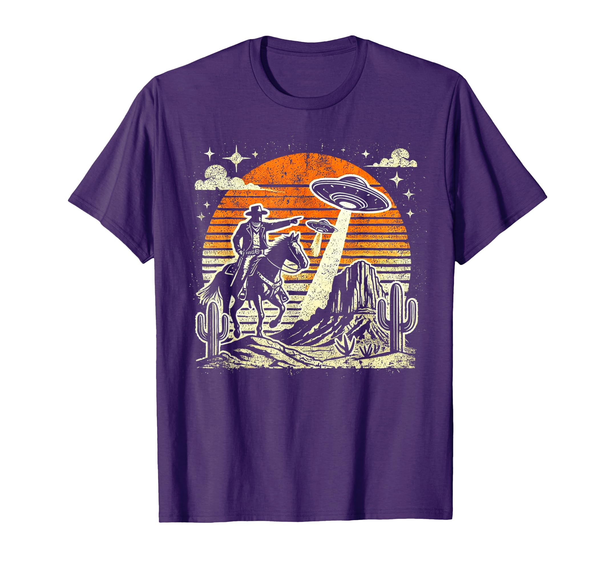 Funny 90S Western Cowboy Ufo T-Shirt - Aesthetic Graphic Men Women - T-Shirt, Sweatshirt, Hoodie
