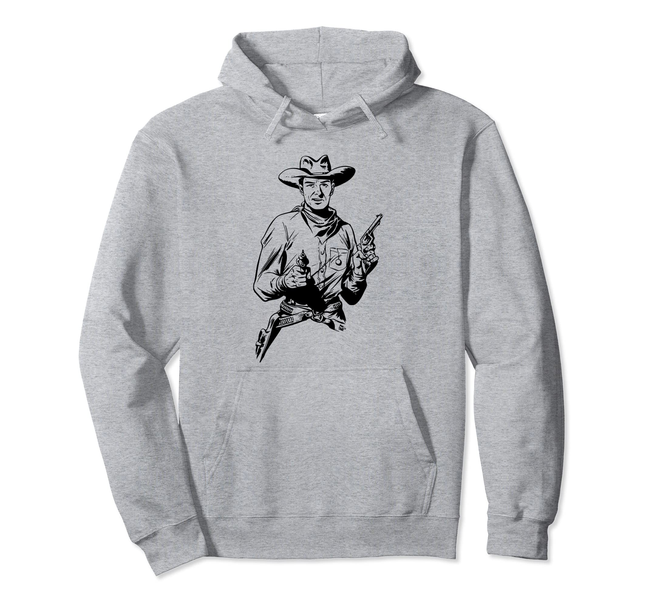 Cowboy Six Shooter Old Western Hoodie - Trendy Graphic Men Women - T-Shirt, Sweatshirt, Hoodie