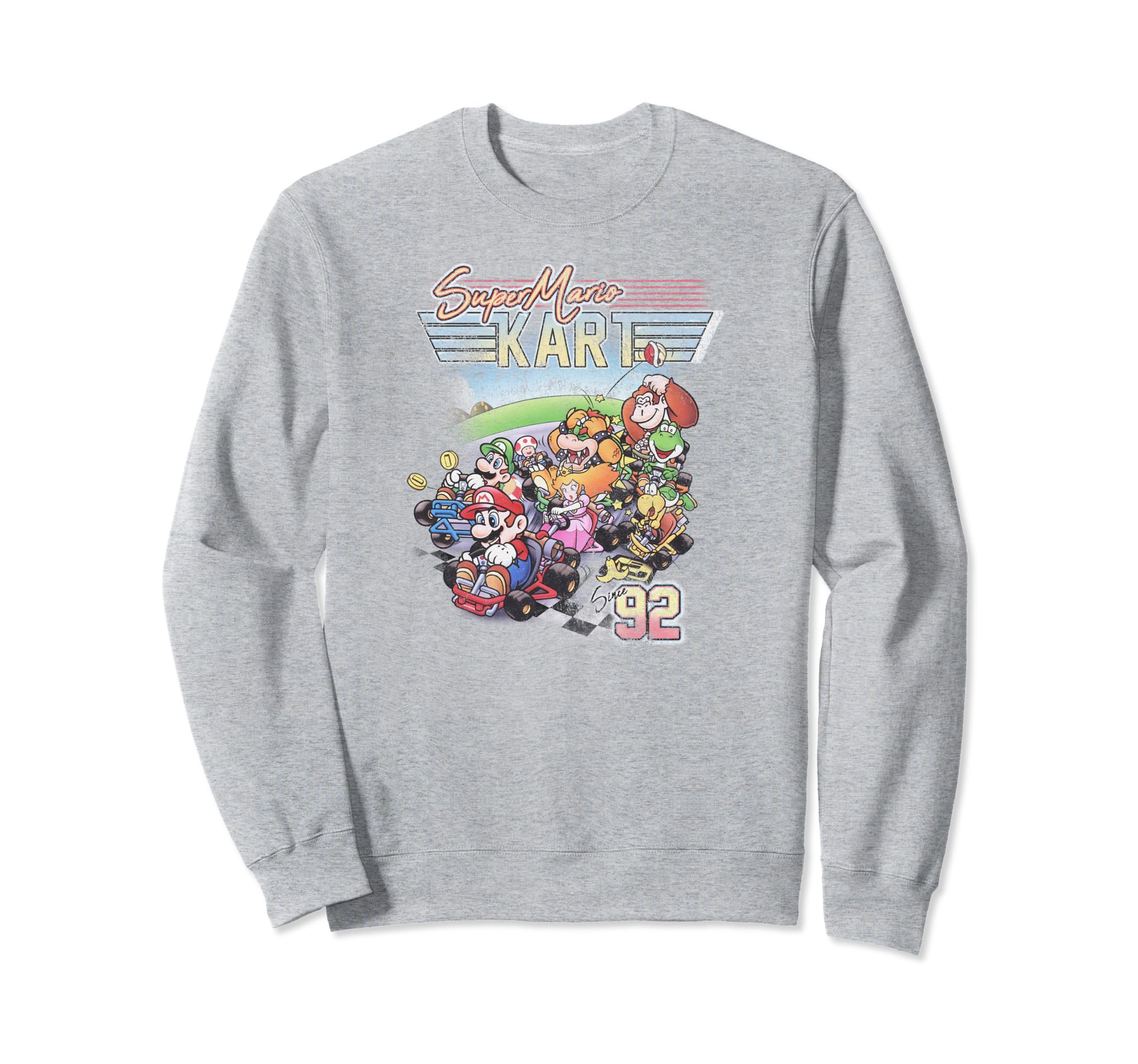 Mario Kart Group Shot Racing Sweatshirt - Novelty Apparel for Adults - T-Shirt, Sweatshirt, Hoodie