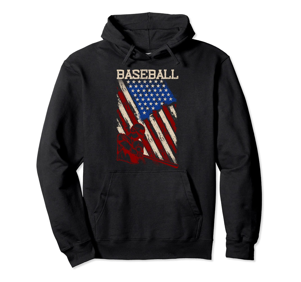 Baseball Fan American Baseball Hoodie - Casual Everyday Wear Men Women - T-Shirt, Sweatshirt, Hoodie