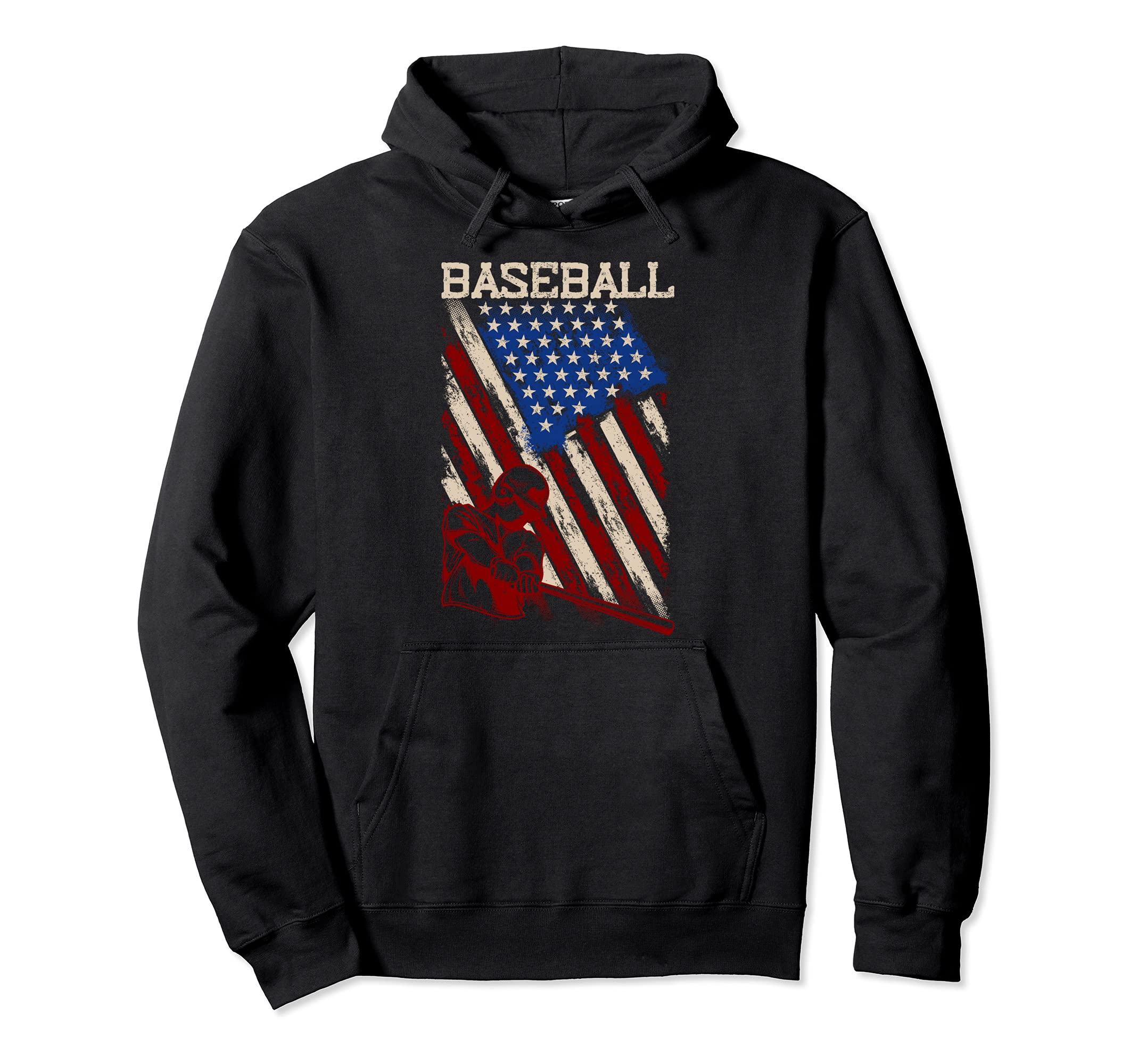 Baseball Fan American Baseball Hoodie - Casual Everyday Wear Men Women - T-Shirt, Sweatshirt, Hoodie
