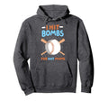 I Hit Bombs Hot Moms Baseball Hoodie - Casual Everyday Wear for Adults - T-Shirt, Sweatshirt, Hoodie