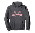 Lacrosse Crossed Sticks Lax Girly Hoodie - Graphic Print Men Women - T-Shirt, Sweatshirt, Hoodie