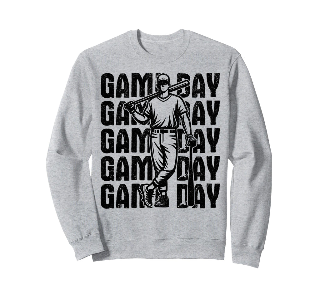 Game Day Baseball Baseball Mom Sweatshirt - Trendy Graphic for Adults - T-Shirt, Sweatshirt, Hoodie