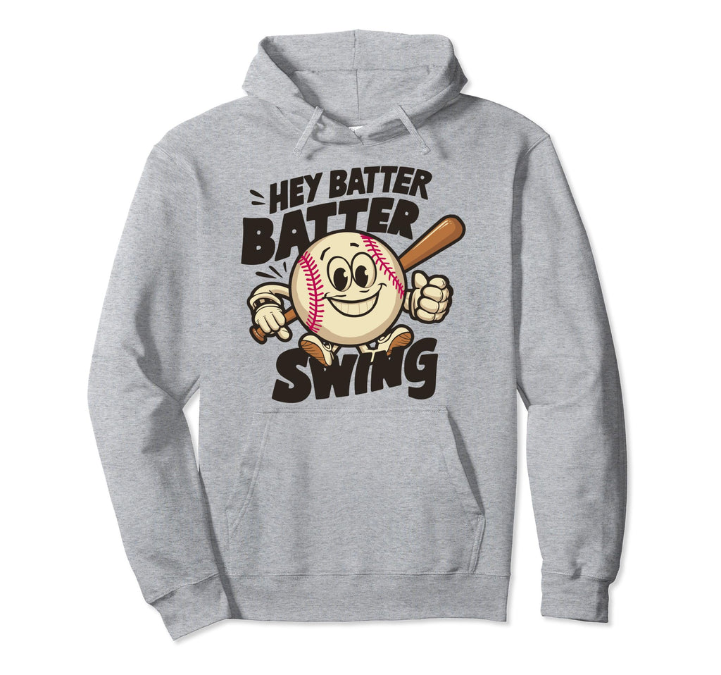 Hey Batter Batter Swing Baseball Mom Dad Hoodie - Graphic Print Unisex - T-Shirt, Sweatshirt, Hoodie