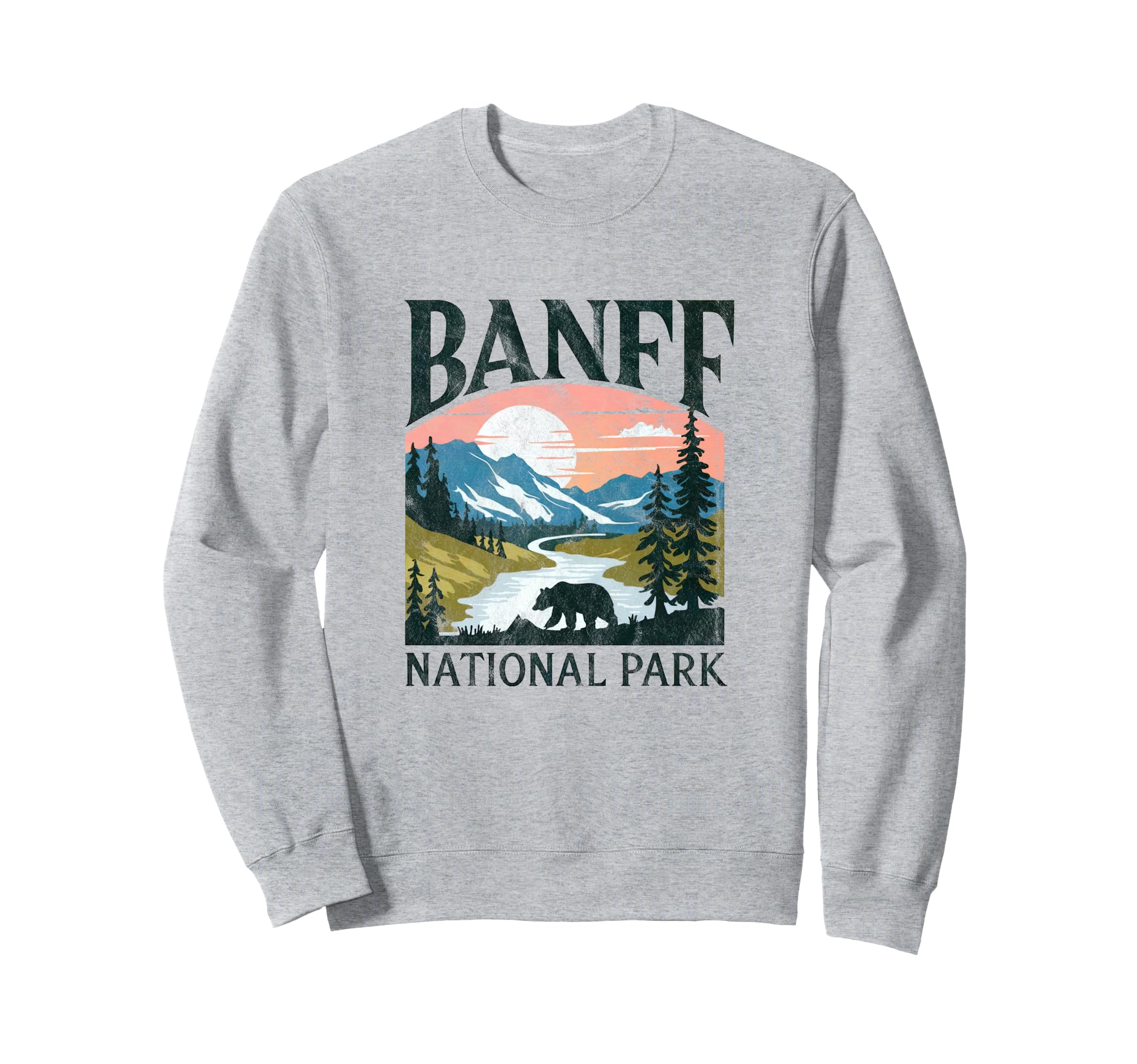 Banff National Park Bear Nature Sweatshirt - Trendy Graphic for Adults - T-Shirt, Sweatshirt, Hoodie