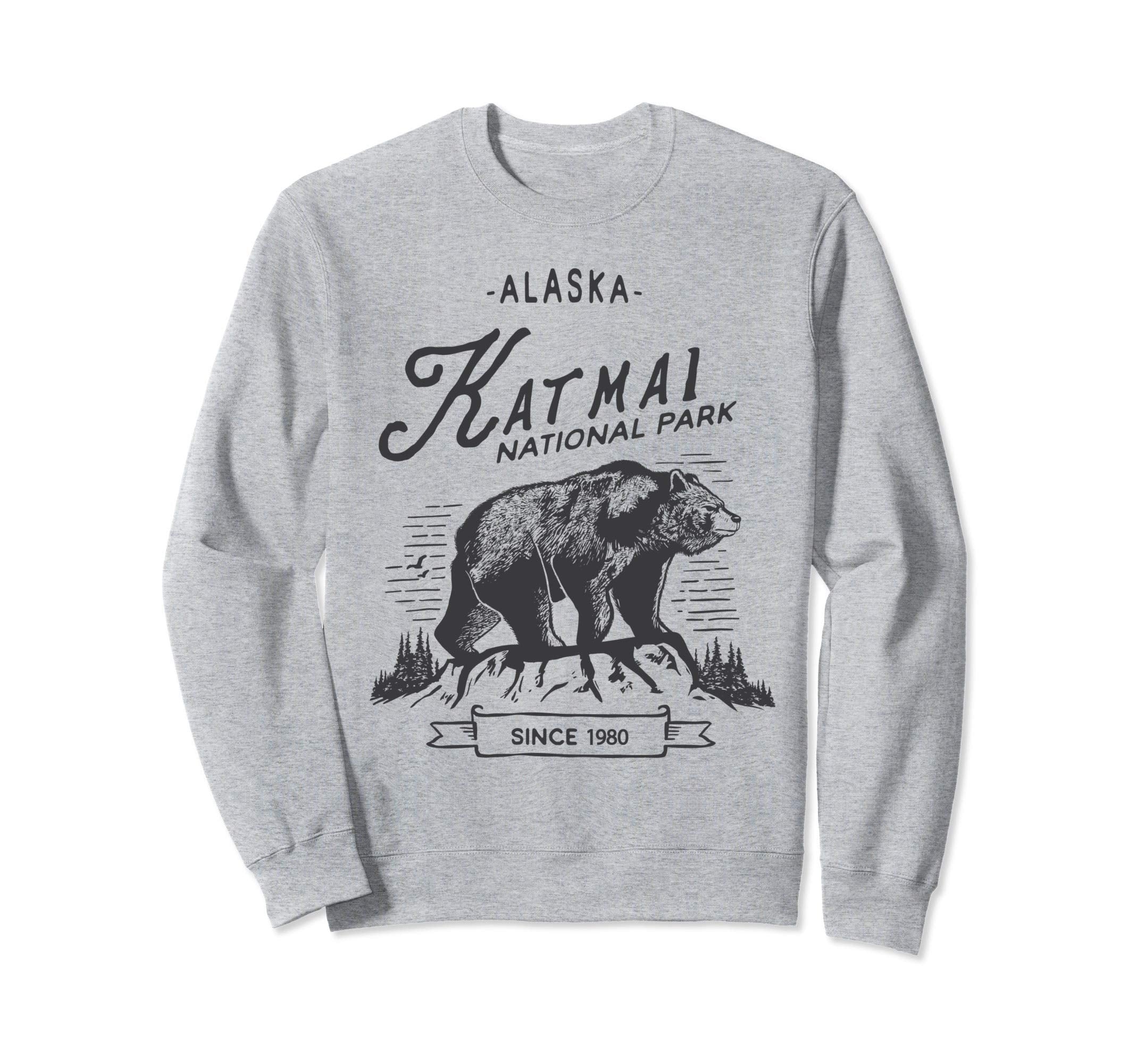 Katmai National Park Bear Alaska Sweatshirt - Custom Art Print Men Women - T-Shirt, Sweatshirt, Hoodie