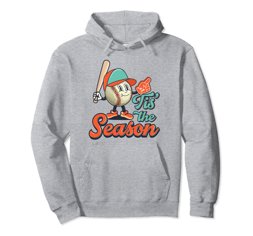 Tis Season Baseball Fan Baseball Mom Hoodie - Trendy Graphic for Adults - T-Shirt, Sweatshirt, Hoodie