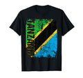 Tanzania Flag Distressed Tanzania T-Shirt - Fun Novelty Design for Adults - T-Shirt, Sweatshirt, Hoodie