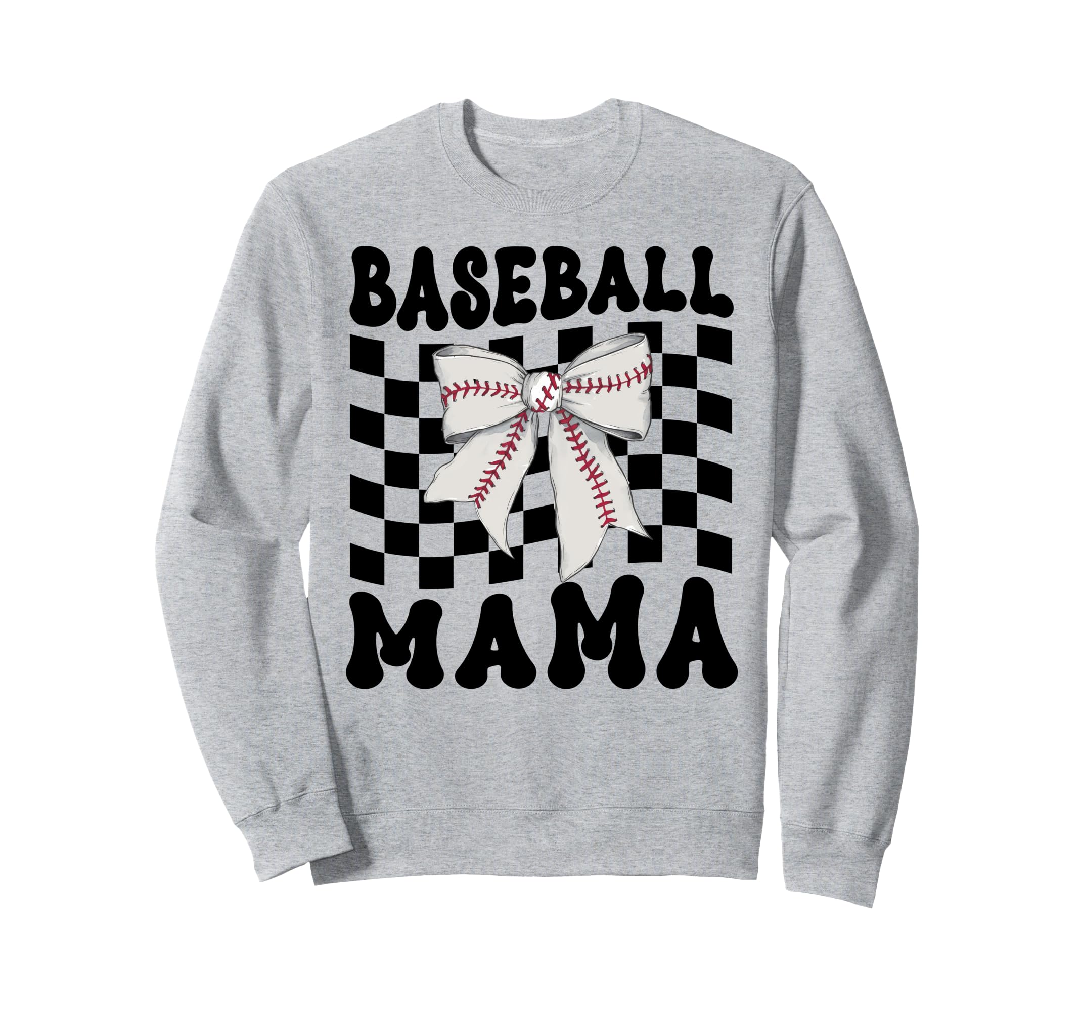 Baseball Mama Coquette Bow Game Day Sweatshirt - Graphic Print for Adults - T-Shirt, Sweatshirt, Hoodie