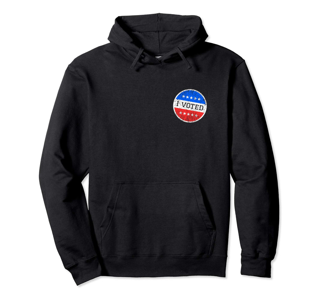 Vote 2020 I Voted Distressed Hoodie - Novelty Apparel Unisex - T-Shirt, Sweatshirt, Hoodie