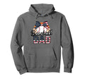 Baseball Dad American Flag Bow Sports Hoodie - Graphic Print Men Women - T-Shirt, Sweatshirt, Hoodie
