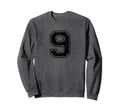 Number 9 Nine Varsity Distressed Sweatshirt - Streetwear Style Unisex - T-Shirt, Sweatshirt, Hoodie