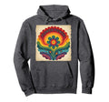 Flower Power Rainbow Floral Hippie Soul Hoodie - Trendy Graphic Unisex - T-Shirt, Sweatshirt, Hoodie