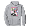 Gaming Axolotl Surfing Kanagawa Wave Hoodie - Novelty Apparel for Adults - T-Shirt, Sweatshirt, Hoodie