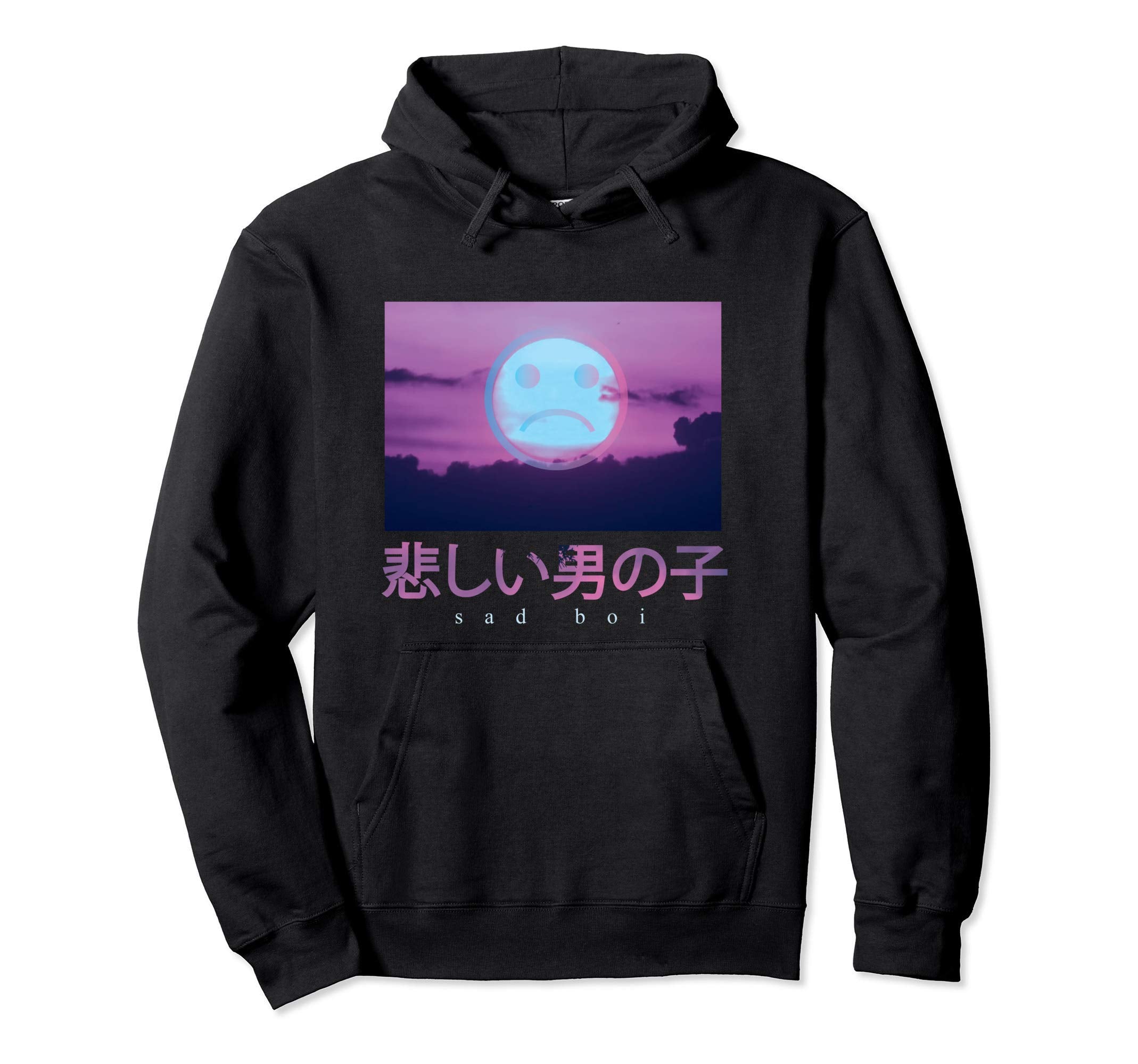 Vaporwave Edgy Aesthetic Japanese Sad Hoodie - Streetwear Style Men Women - T-Shirt, Sweatshirt, Hoodie