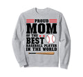 Proud Mom Awesome Baseball Sweatshirt - Casual Everyday Wear Men Women - T-Shirt, Sweatshirt, Hoodie