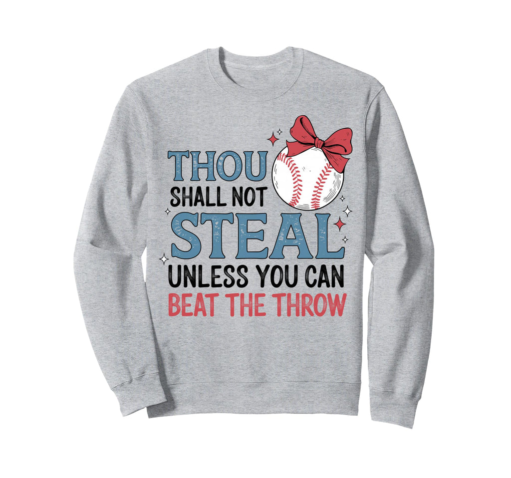 Funny Baseball Thou Shall Not Sweatshirt - Fun Novelty Design Men Women - T-Shirt, Sweatshirt, Hoodie