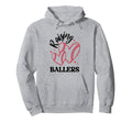 Raising Ballers American Baseball Mom Hoodie - Trendy Graphic Unisex - T-Shirt, Sweatshirt, Hoodie