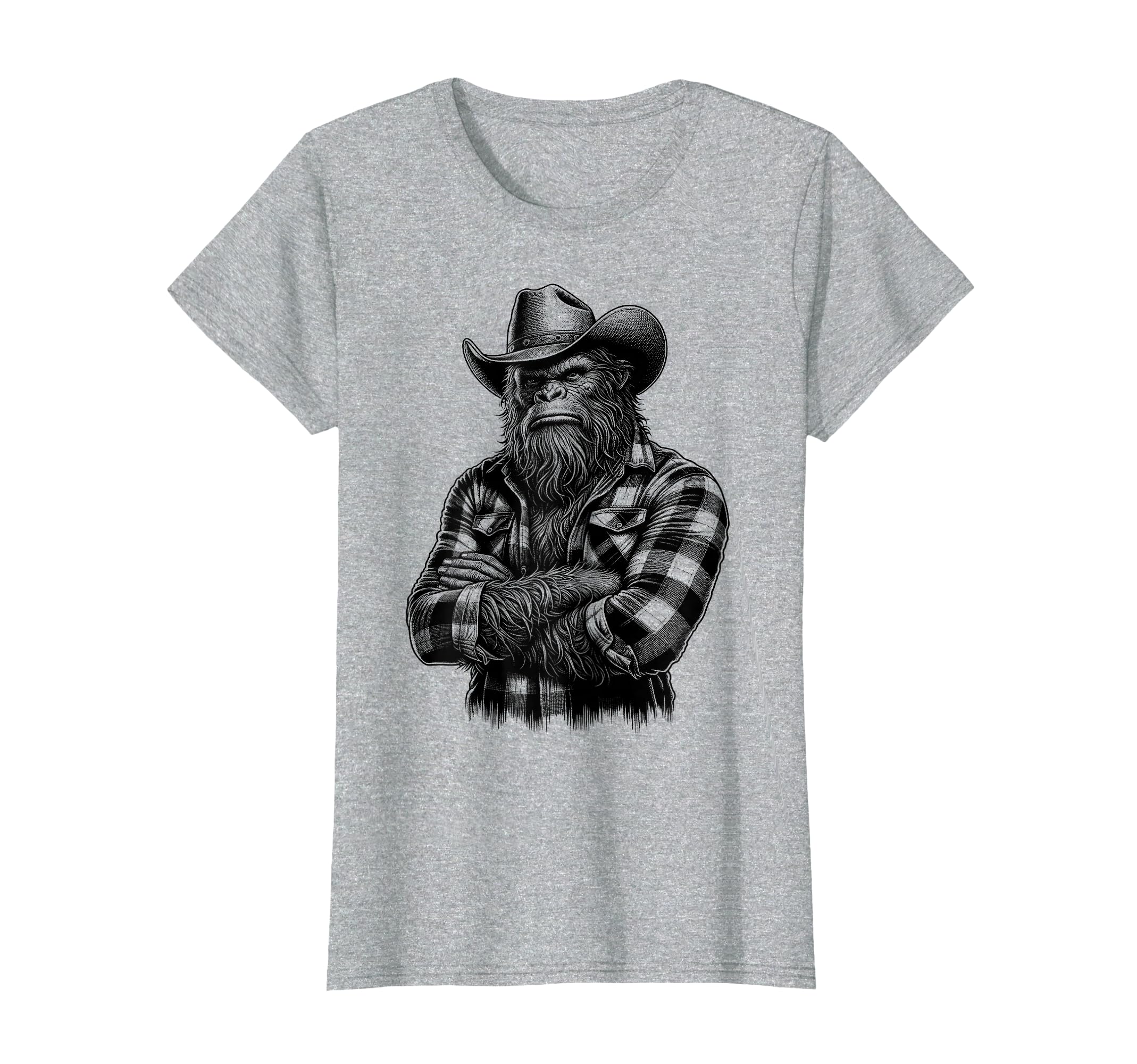 Bigfoot Sasquatch Funny Cowboy Cryptid T-Shirt - Fun Novelty Design Unisex - T-Shirt, Sweatshirt, Hoodie