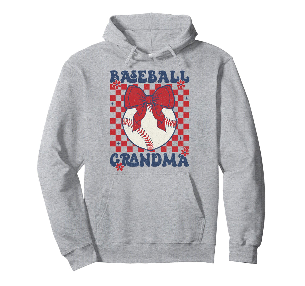 Baseball Grandma Coquette Bow Game Day Hoodie - Graphic Print for Adults - T-Shirt, Sweatshirt, Hoodie
