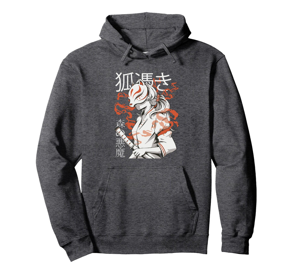 Edgy Aesthetic Soft Grunge Japanese Kitsune Hoodie - Novelty Apparel Unisex - T-Shirt, Sweatshirt, Hoodie