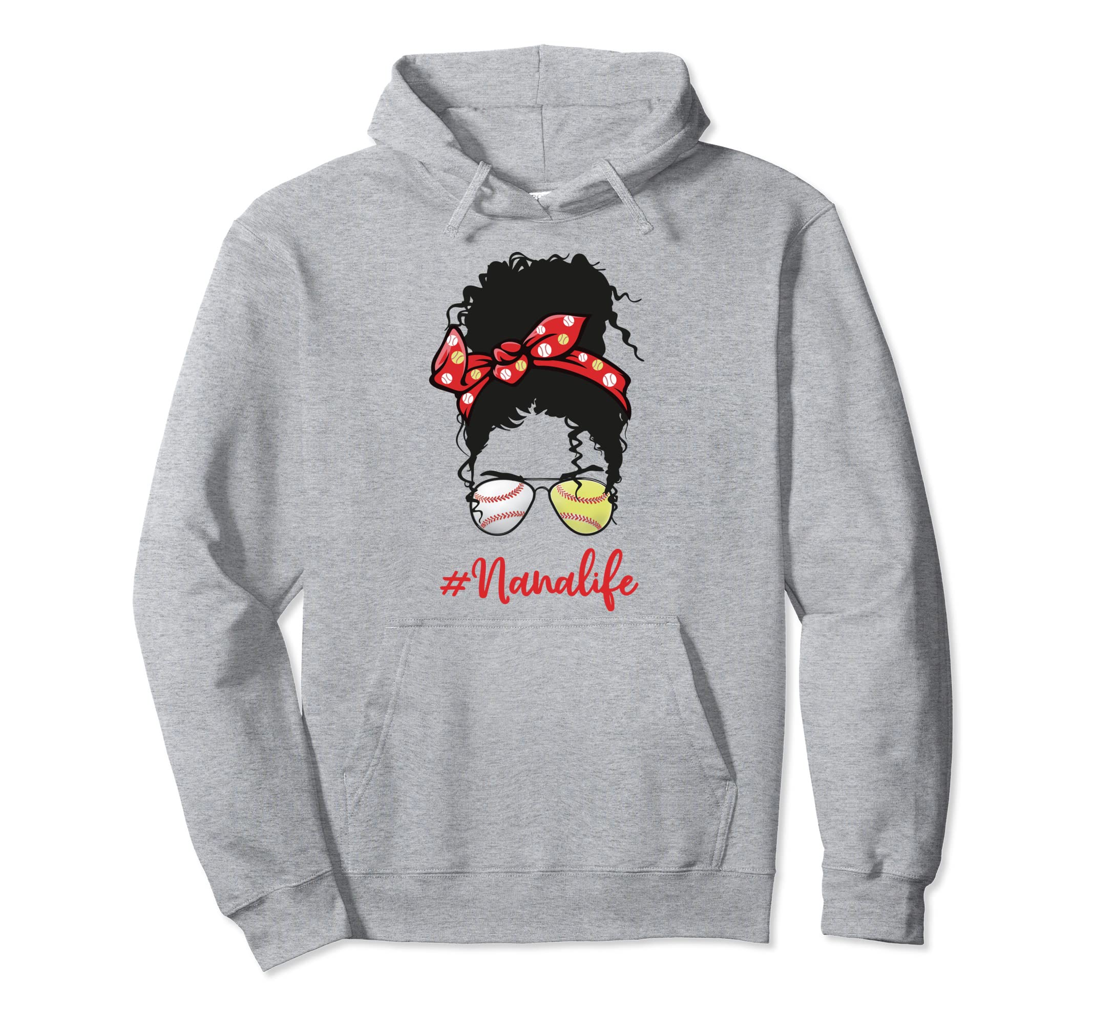 Nana Life Baseball Softball Mothers Day Hoodie - Unique Graphic for Adults - T-Shirt, Sweatshirt, Hoodie