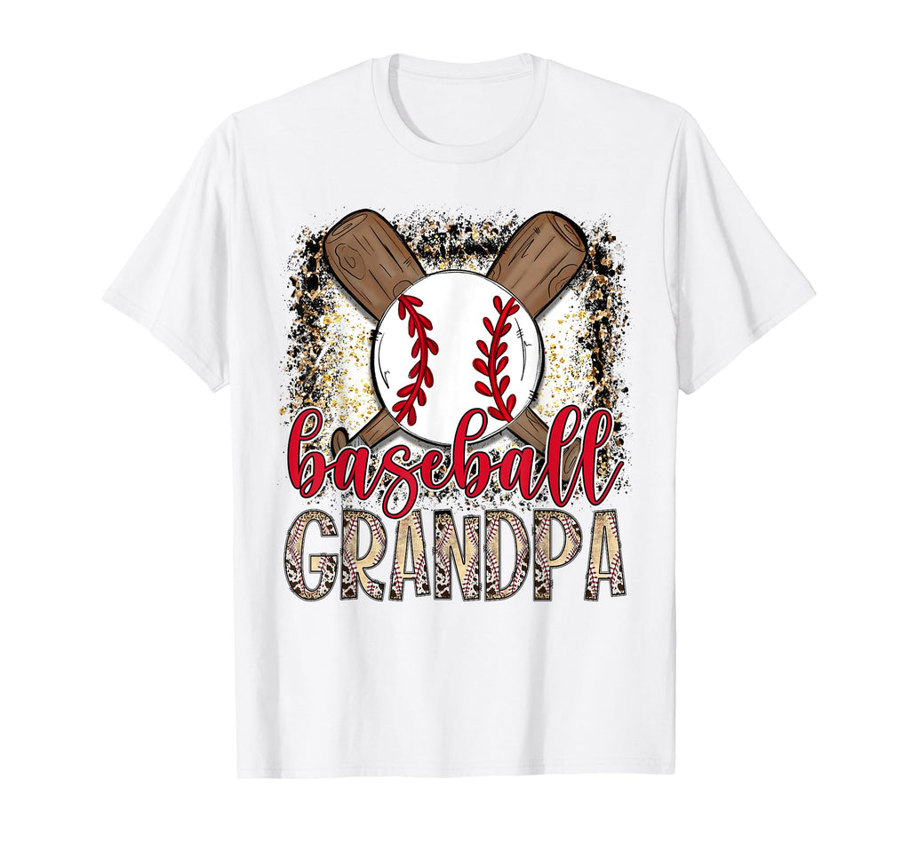 Baseball Grandpa Leopard Proud Ball T-Shirt - Custom Art Print Unisex - T-Shirt, Sweatshirt, Hoodie