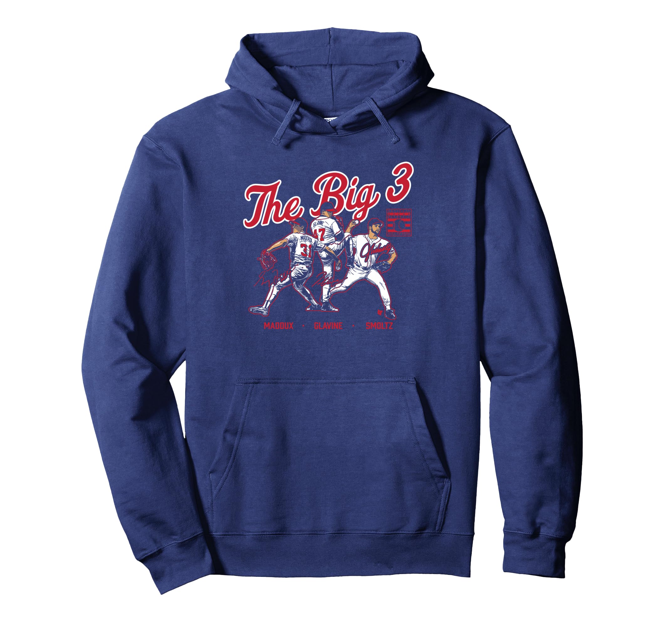 Maddux Glavine Smoltz Big 3 Atlanta Hoodie - Minimalist Print for Adults - T-Shirt, Sweatshirt, Hoodie
