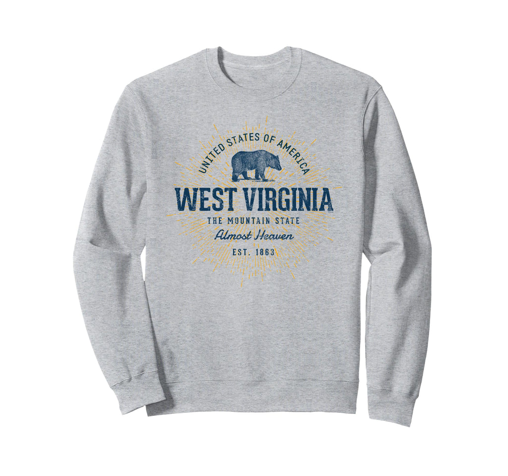 State West Virginia Sweatshirt - Casual Everyday Wear for Adults - T-Shirt, Sweatshirt, Hoodie