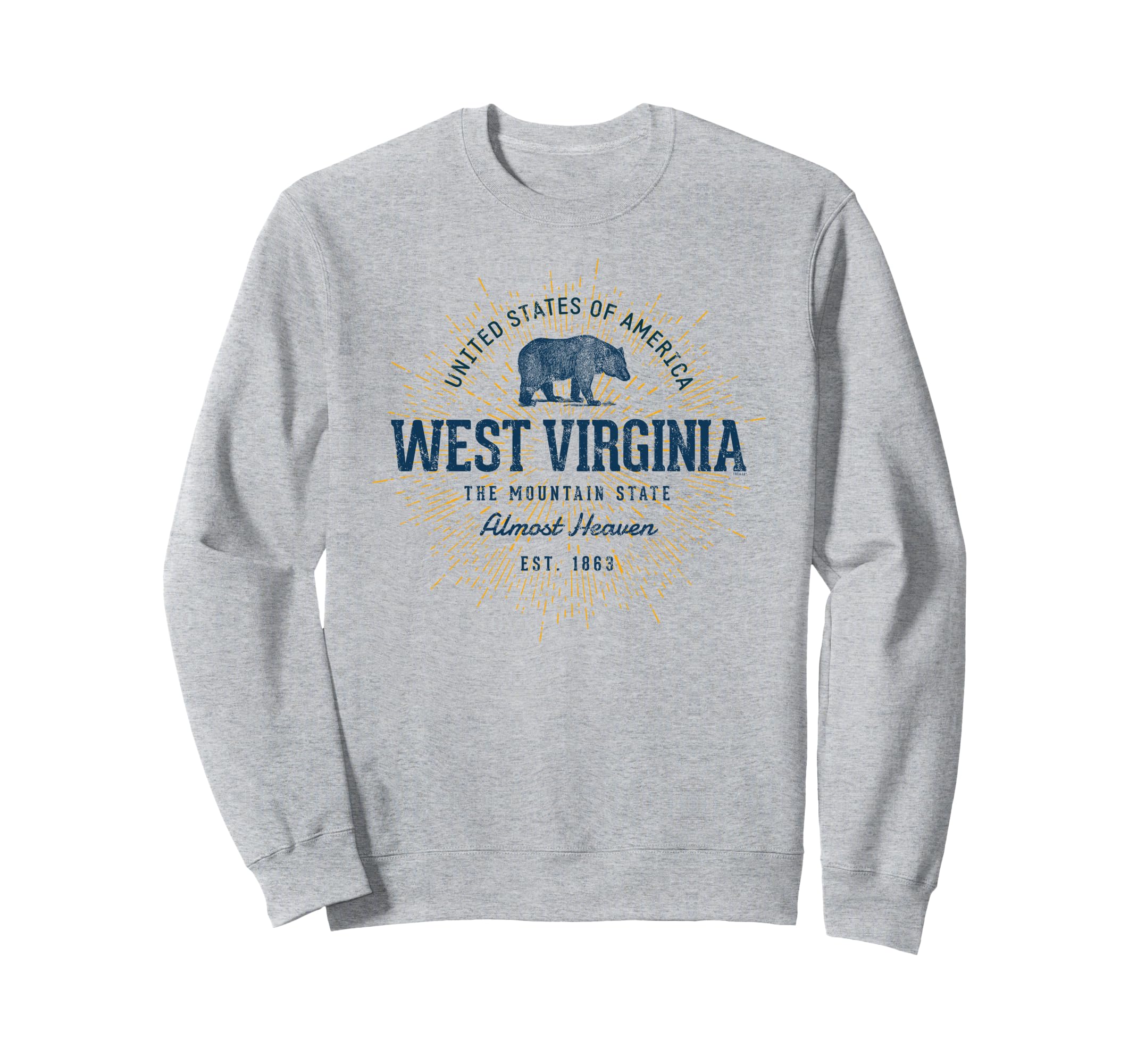State West Virginia Sweatshirt - Casual Everyday Wear for Adults - T-Shirt, Sweatshirt, Hoodie