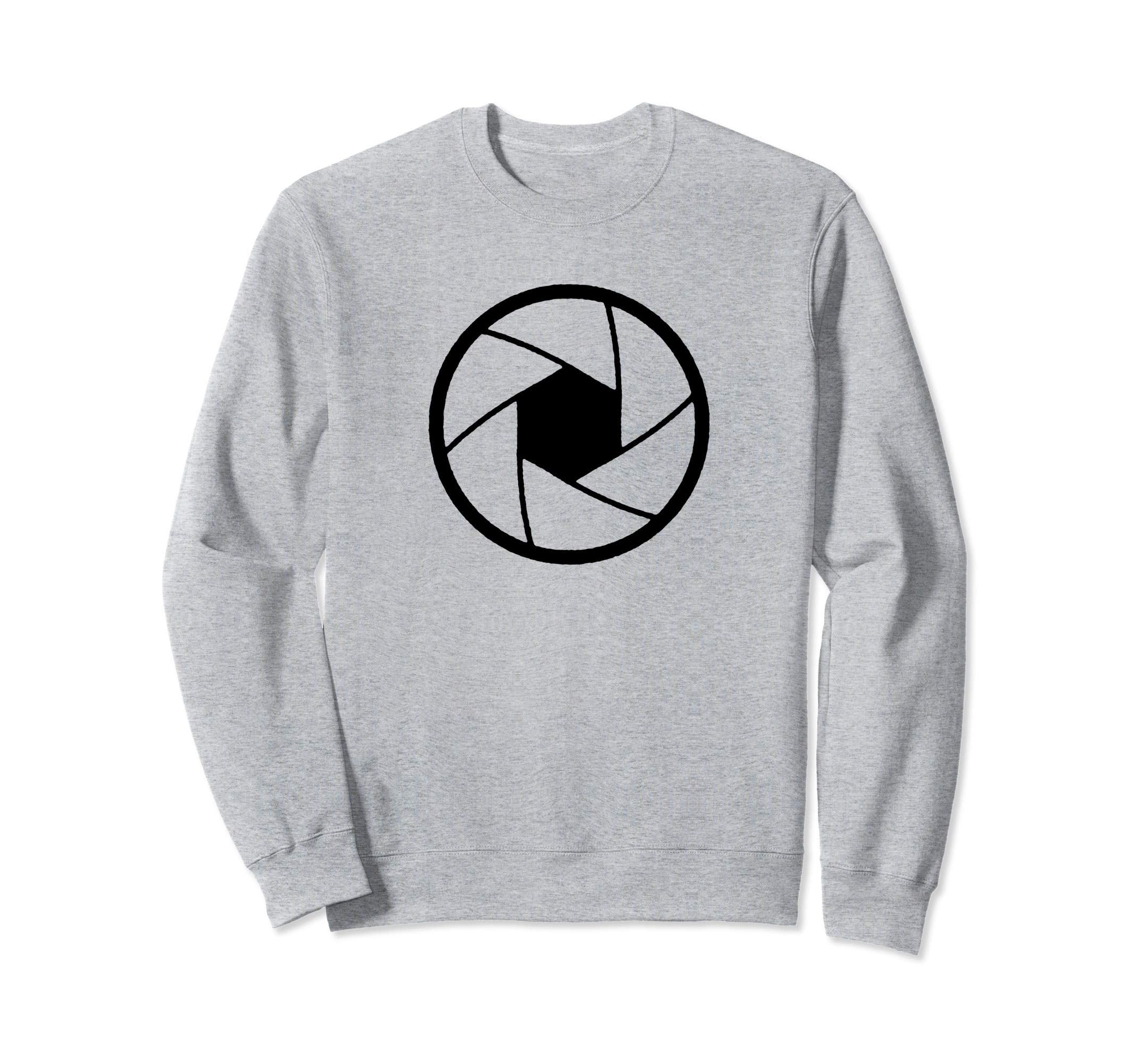 Minimalist Camera Shutter Simple Sweatshirt - Graphic Print for Adults - T-Shirt, Sweatshirt, Hoodie