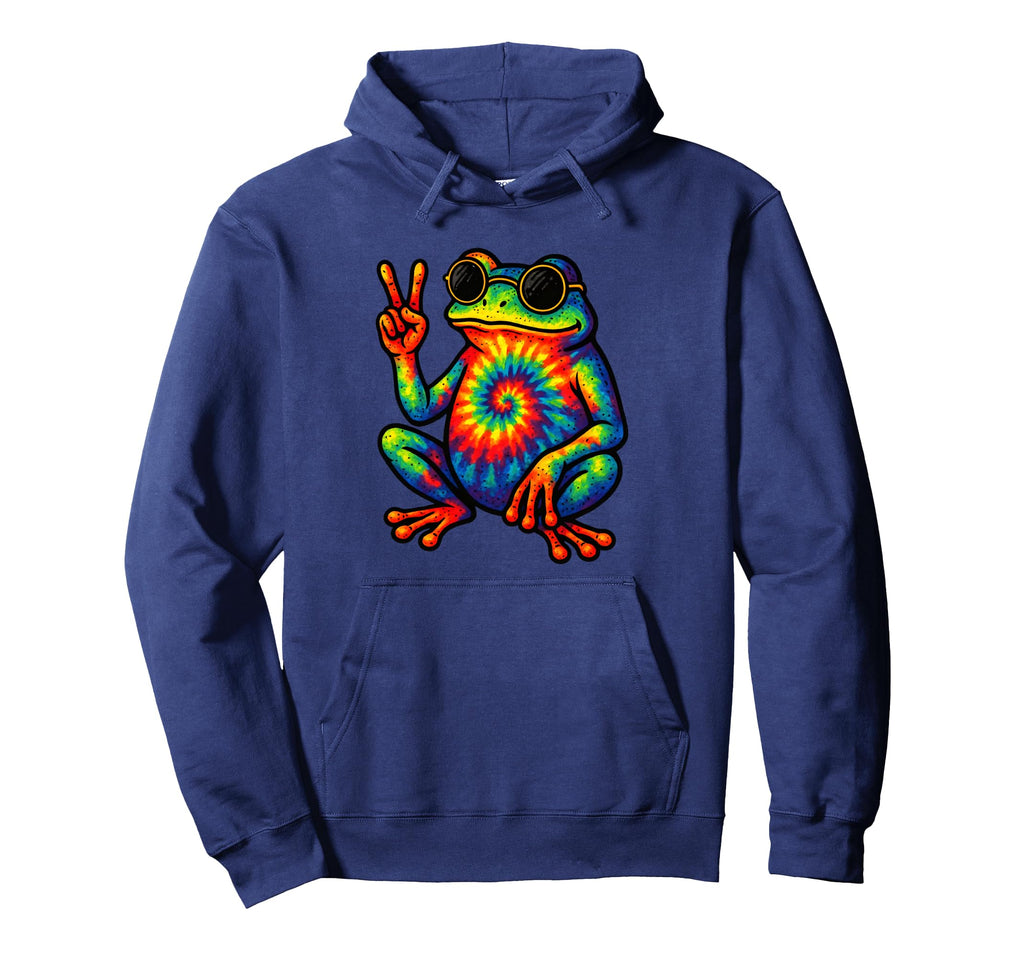Hippie Boho Frog Tie Dye 60 S 70 S Hoodie - Streetwear Style Men Women - T-Shirt, Sweatshirt, Hoodie