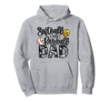 Baseball And Softball Dad Both Softball Hoodie - Trendy Graphic for Adults - T-Shirt, Sweatshirt, Hoodie