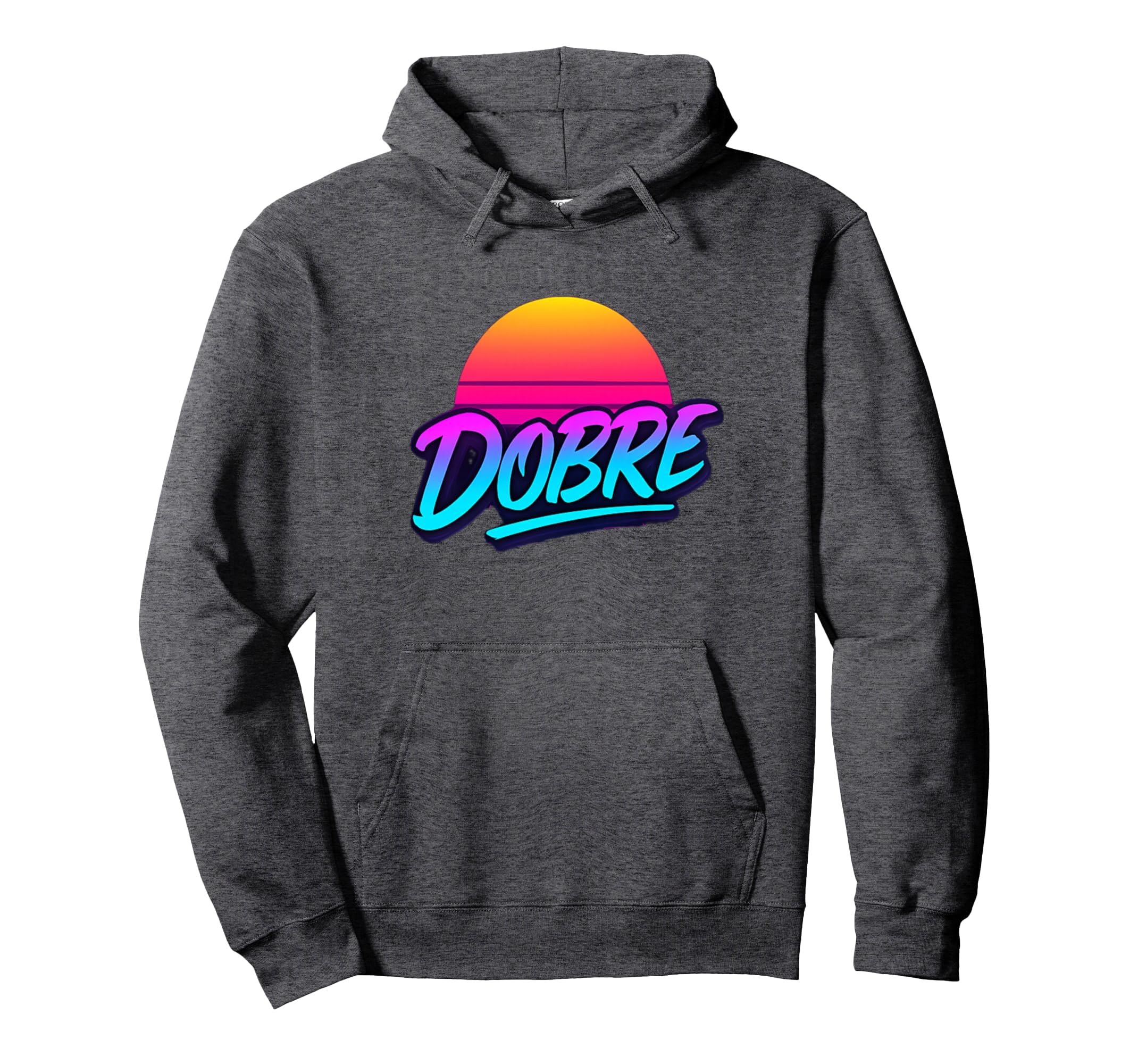 Dobre Sunset 80S Vaporwave Neon Hoodie - Novelty Apparel for Adults - T-Shirt, Sweatshirt, Hoodie