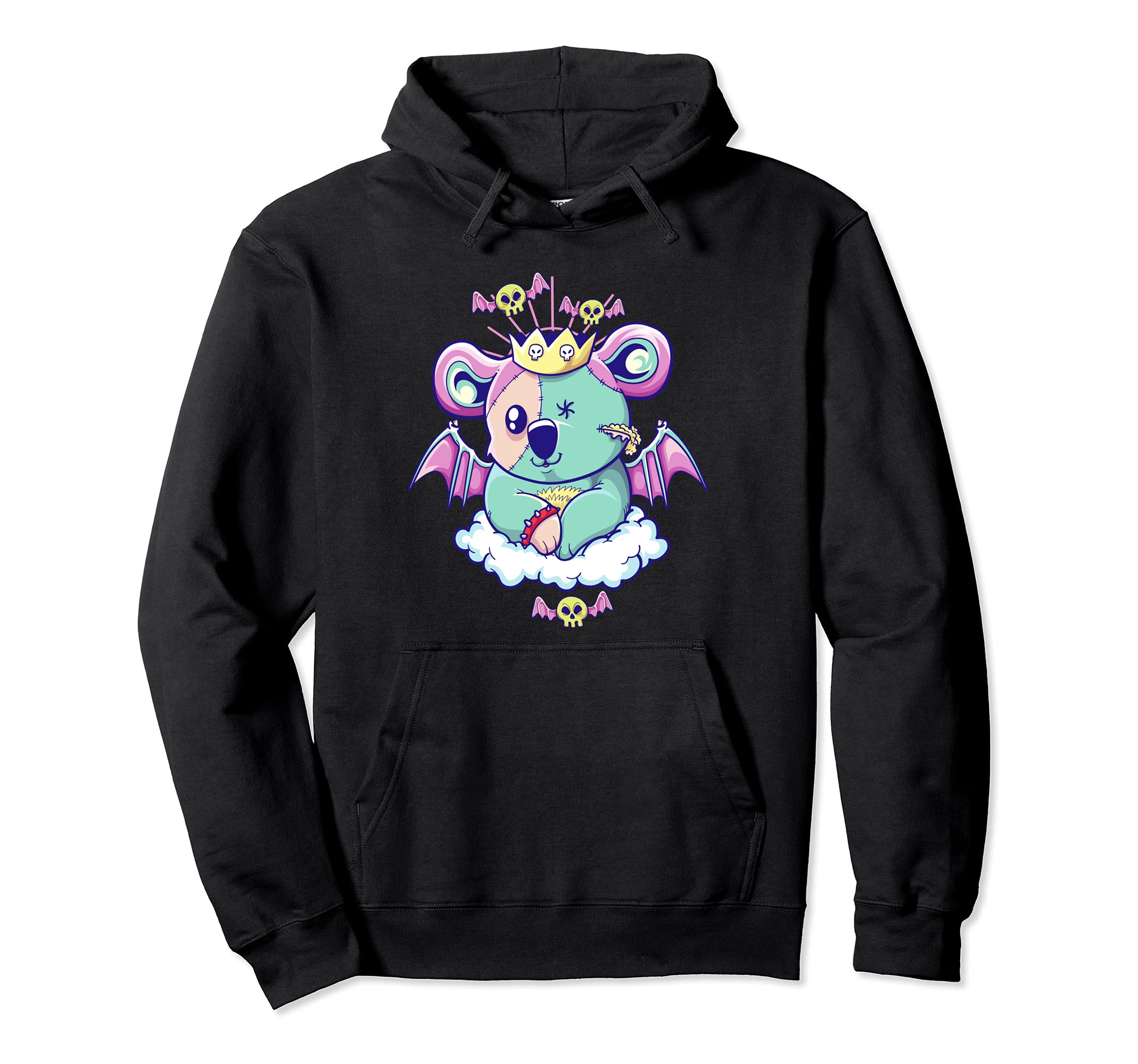 Kawaii Pastel Goth Creepy Koala Bear Hoodie - Custom Art Print Unisex - T-Shirt, Sweatshirt, Hoodie