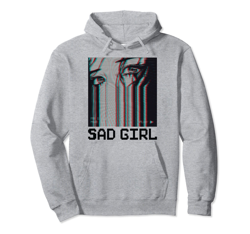 Sad Vaporwave Aesthetic Hoodie - Novelty Apparel for Adults - T-Shirt, Sweatshirt, Hoodie