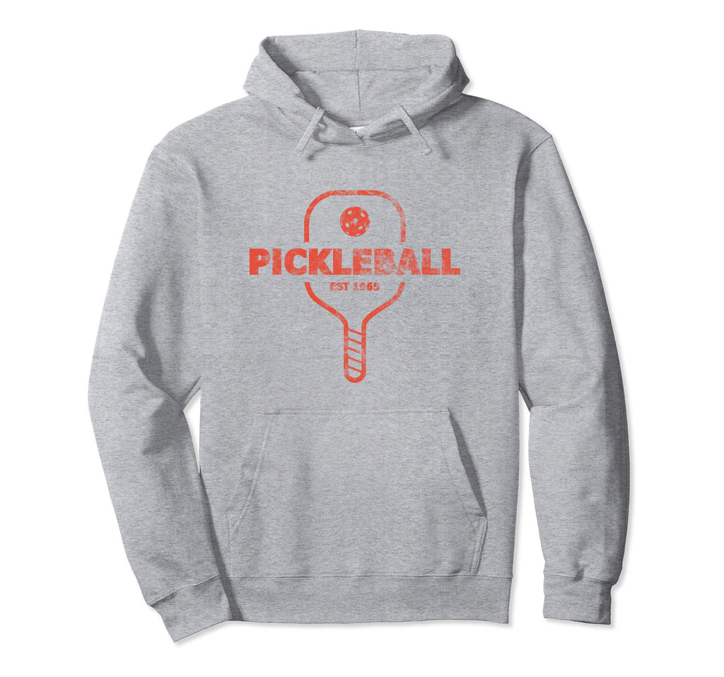 Pickleball Est 1965 Distressed Hoodie - Custom Art Print for Adults - T-Shirt, Sweatshirt, Hoodie